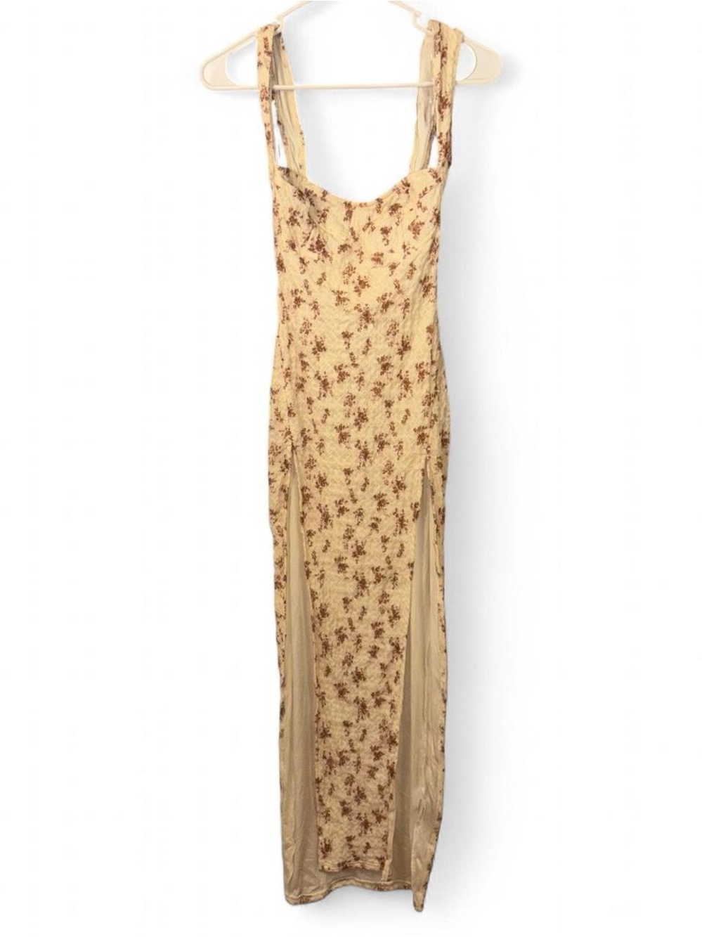 Floral Slip Dress with Side Slits